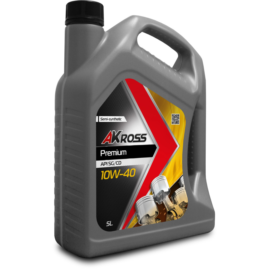 Полусинтетическое моторное масло AKross Premium 10W-40 SG/CD 5 л (бензин)
